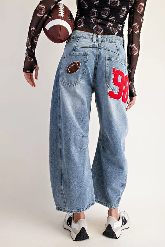 Eesome Game Day Barrel Jeans