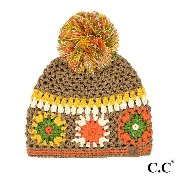 HTE0115 Handmade Crochet Pom Beanie