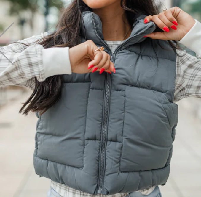 Puffer Vest With Pockets