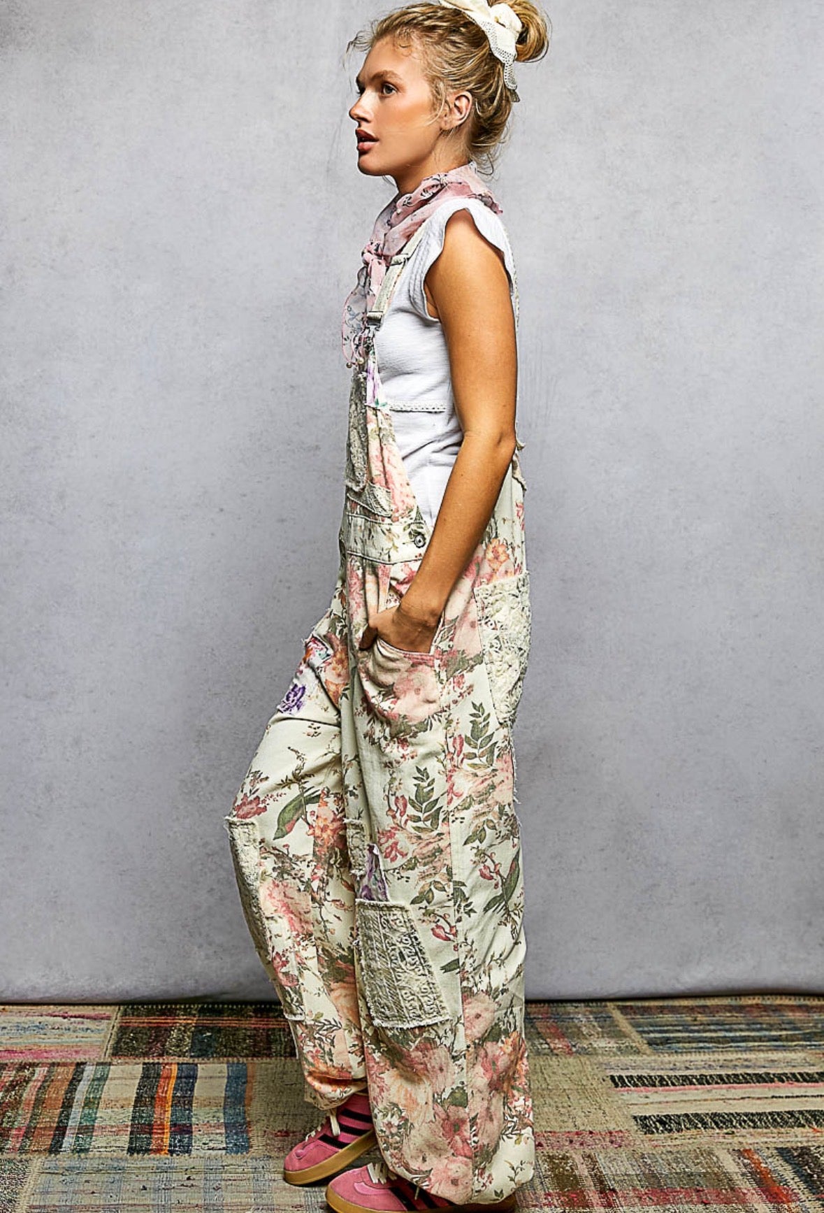 POL Floral Overalls