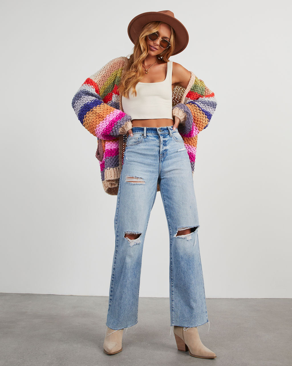 PREORDER - Listicle Rainbow Cardigan