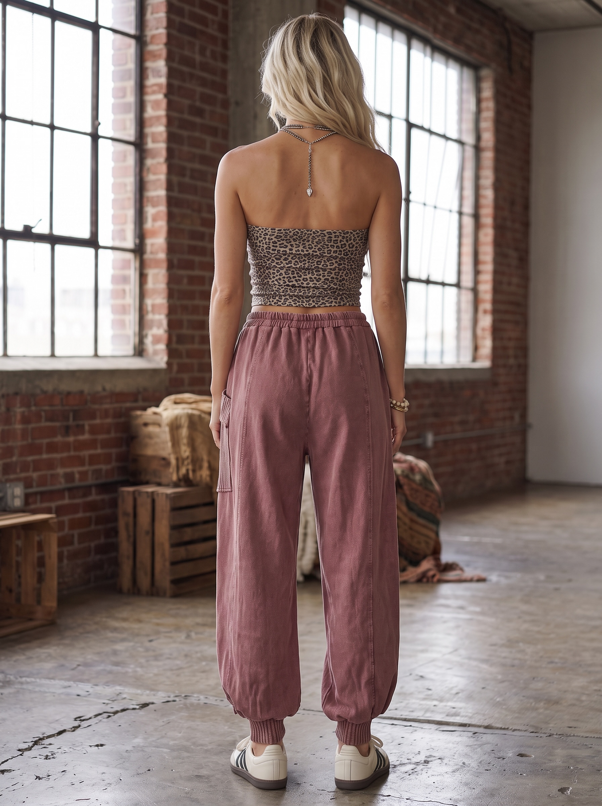 J.Her Mineral Washed Joggers