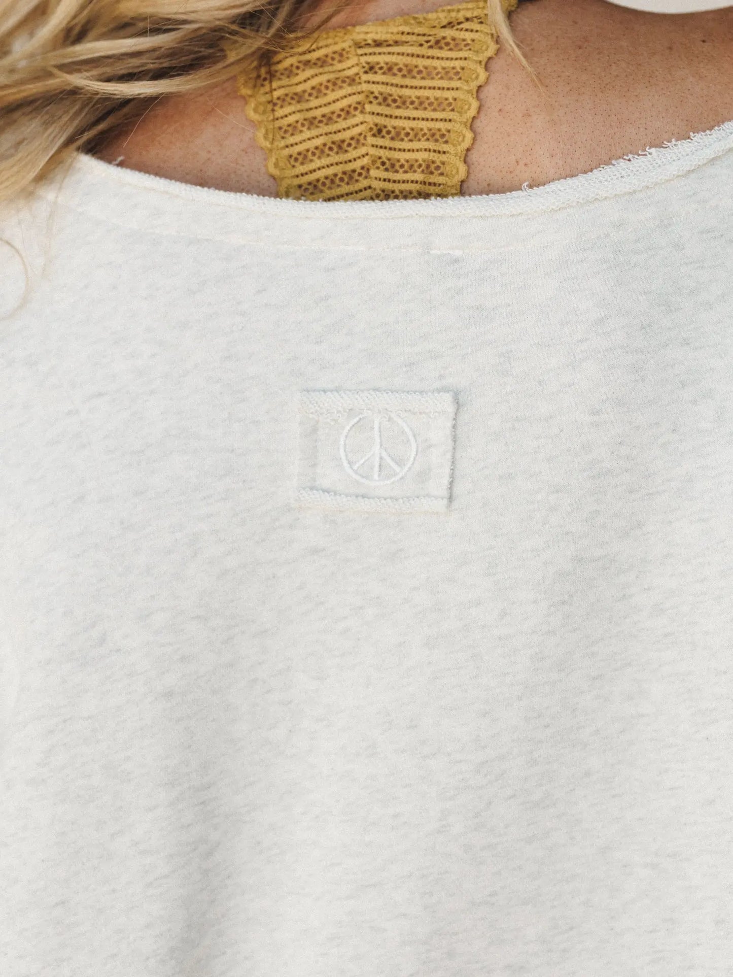 POL Patch Cross Cropped Sweatshirt