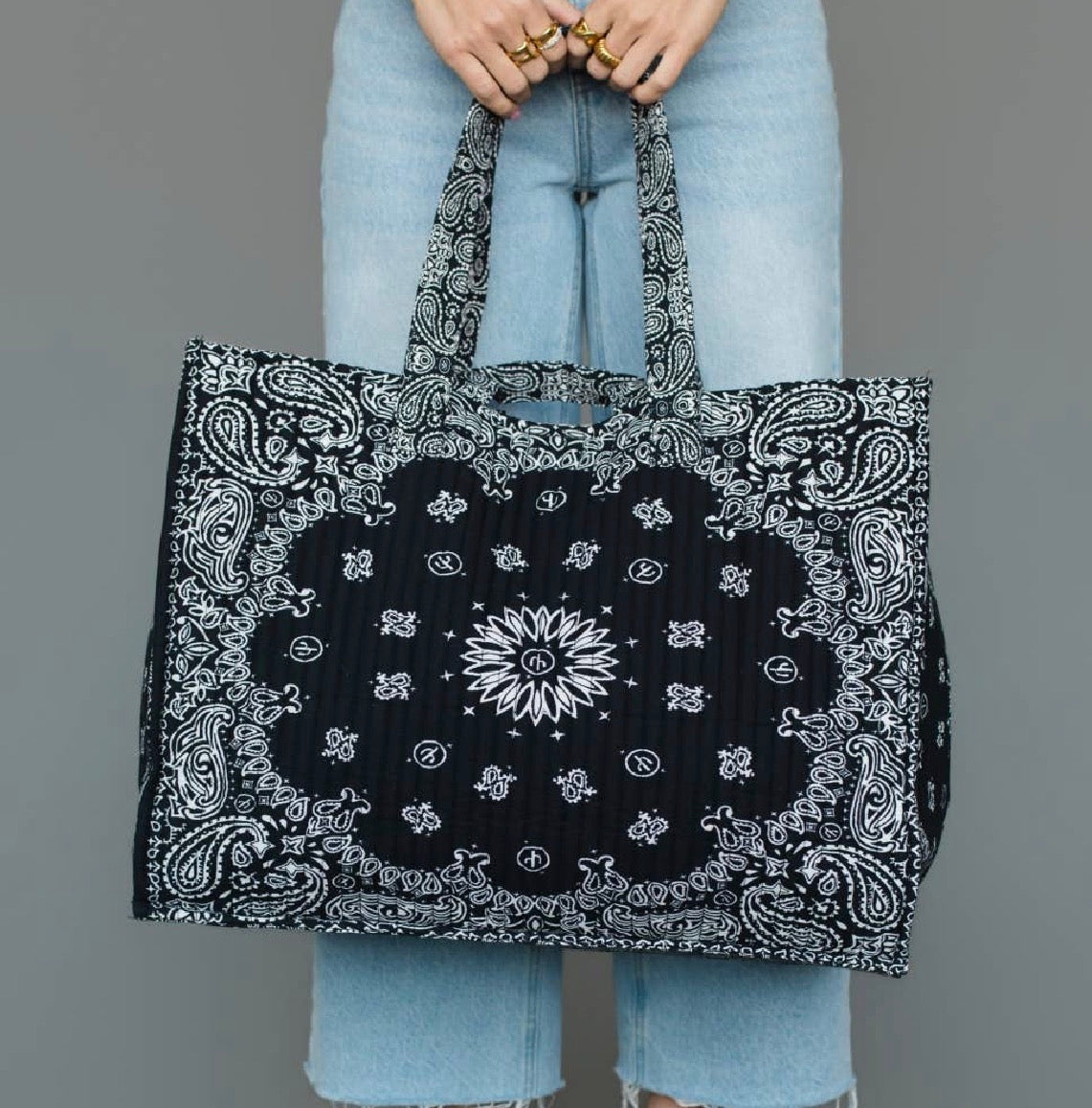 Panache Black Bandana Tote