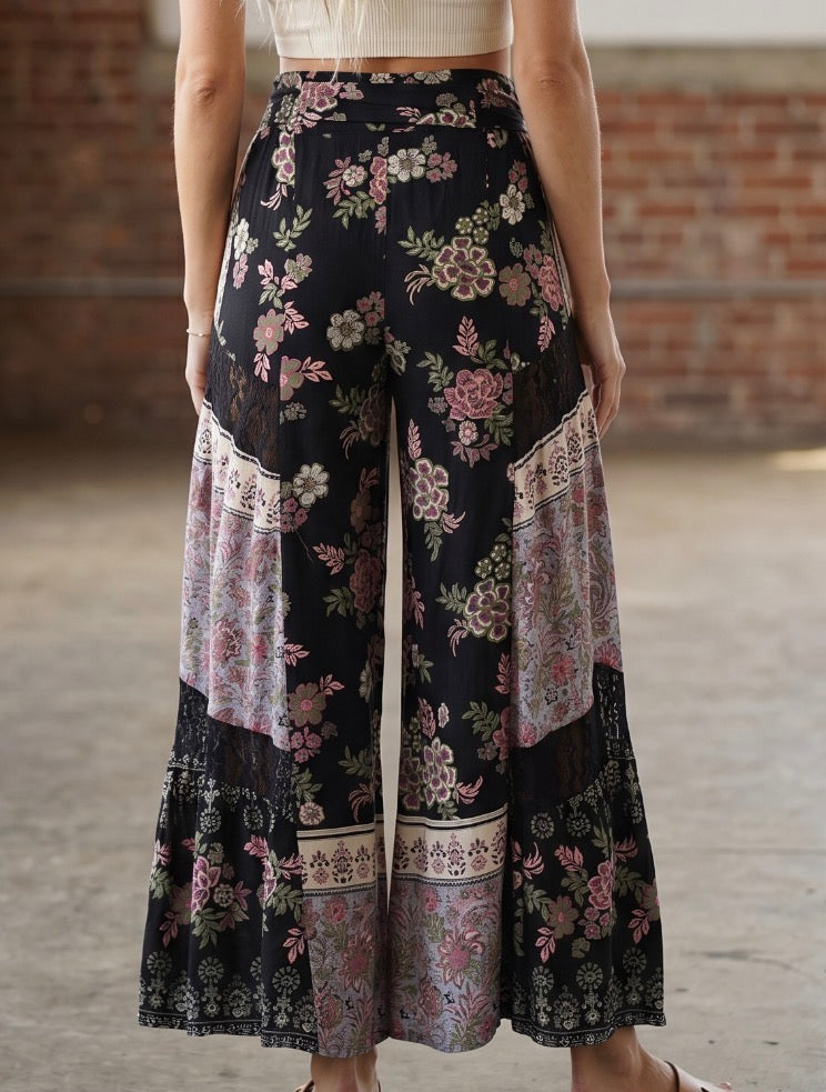 Angie Floral Wide Leg Pants