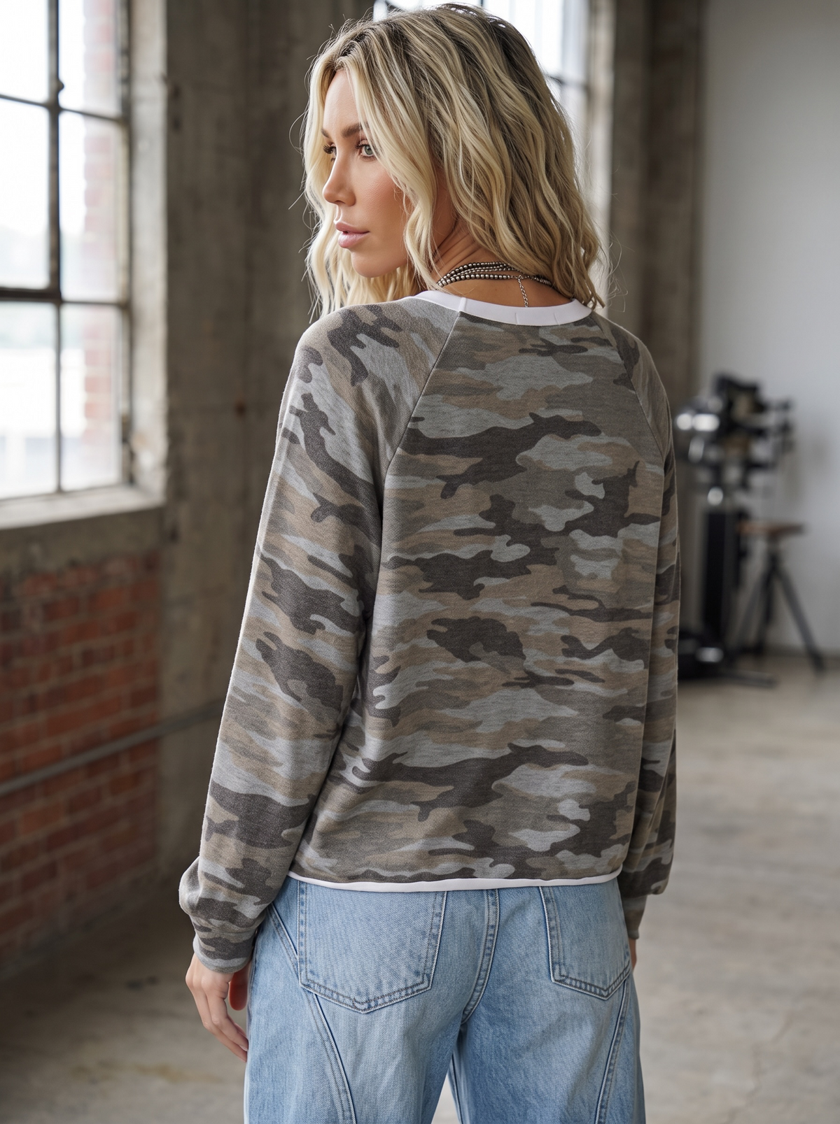 Free Bird Camo Pullover