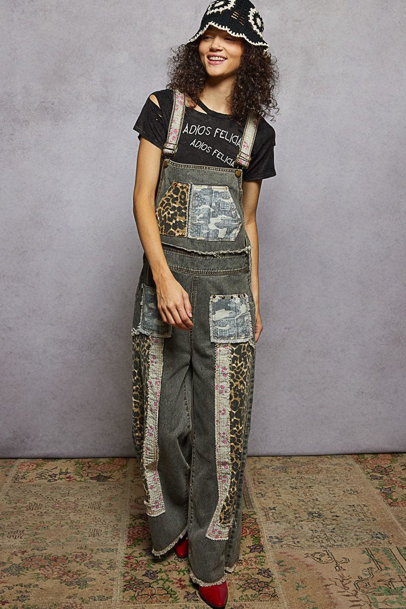 POL Patchwork Overalls