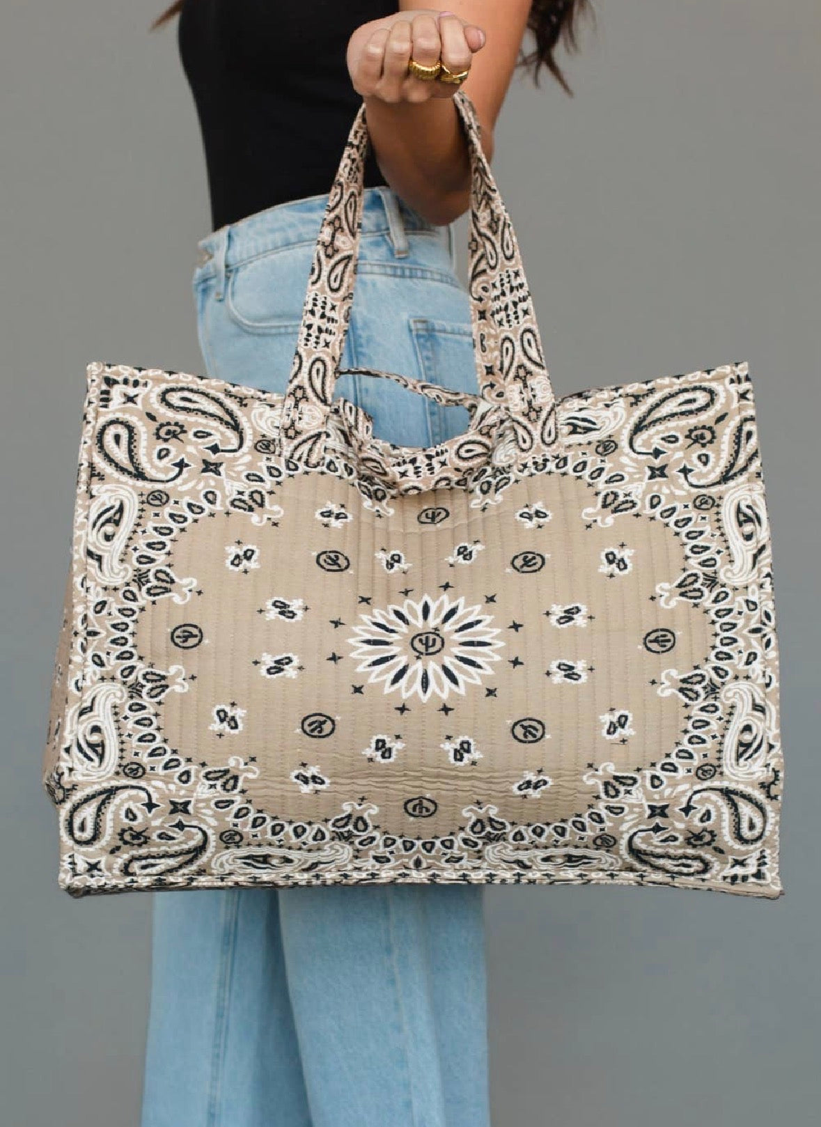 Tan Bandana Tote