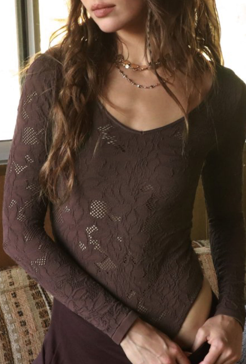 Nikibiki Lace Textured Bodysuit