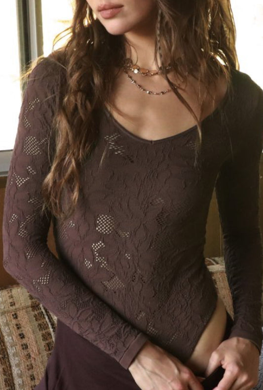 Nikibiki Lace Textured Bodysuit