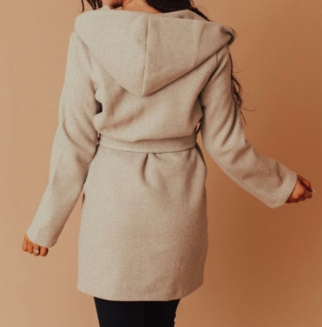 JQ Fleece Belted Hoodie Coat