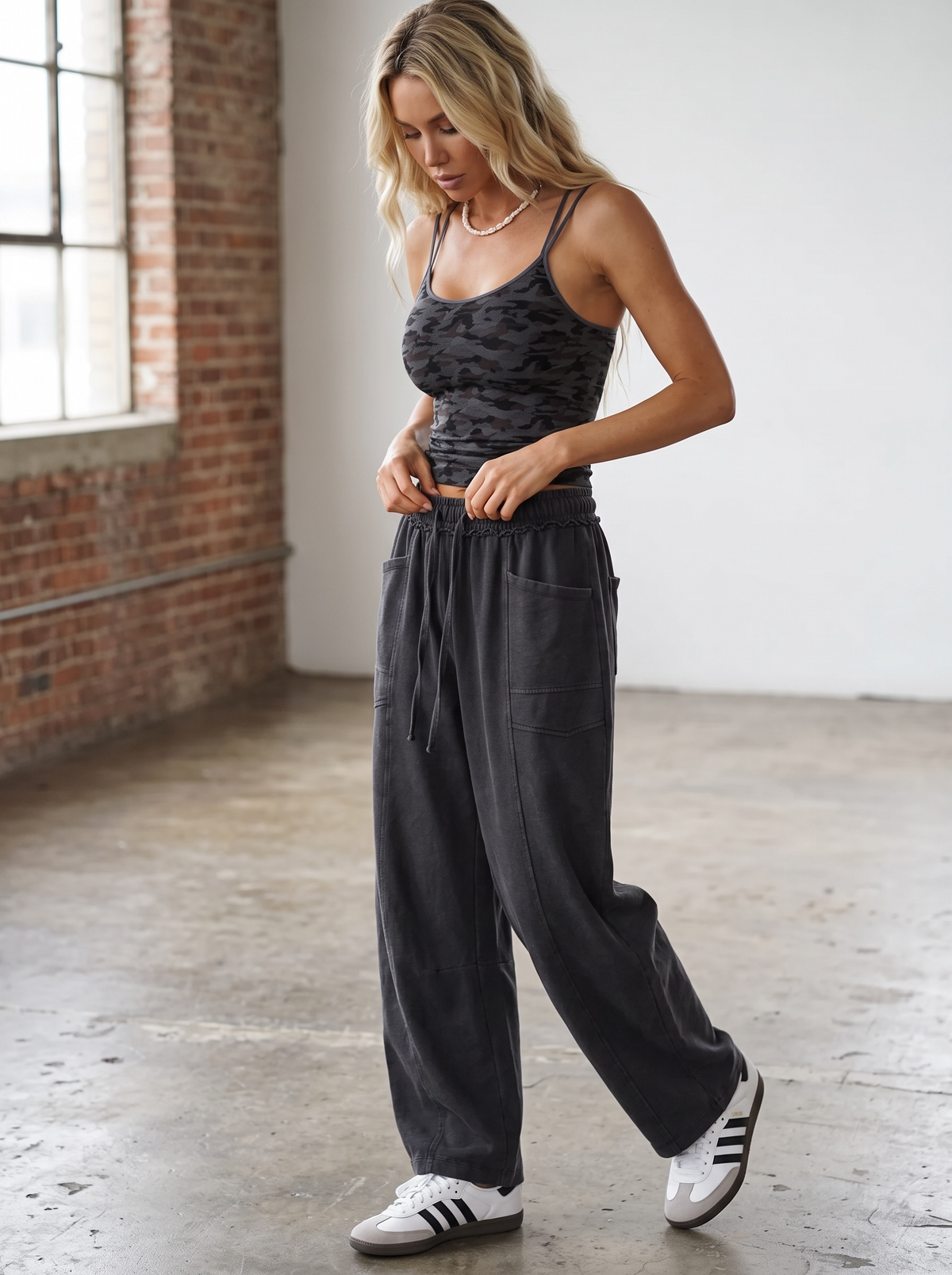 Washed Barrel Pants