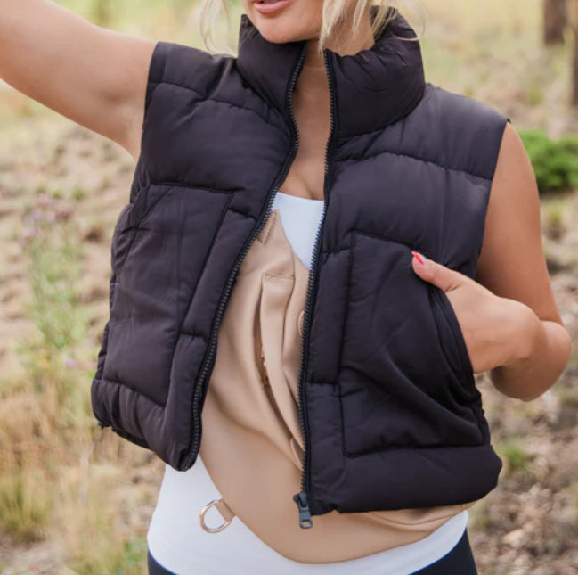 Puffer Vest With Pockets