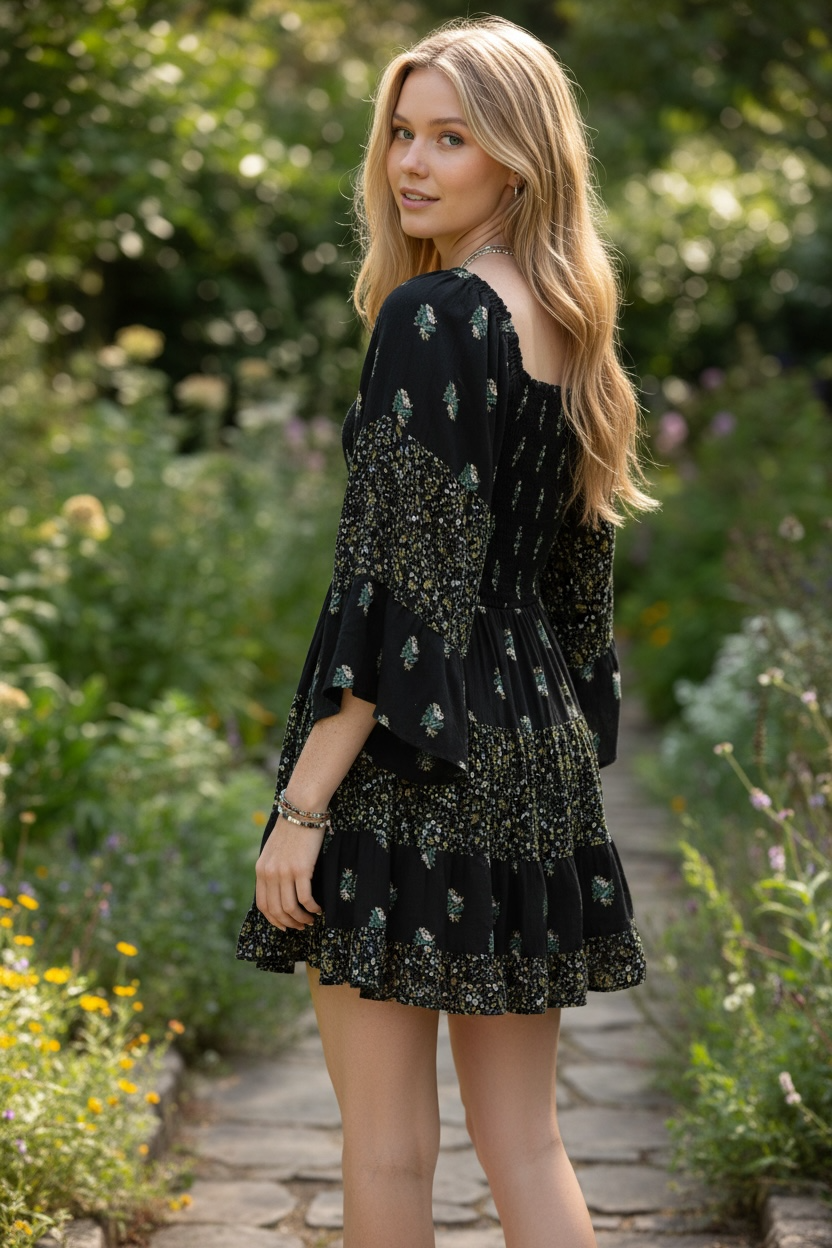 Angie Boho Floral Dress