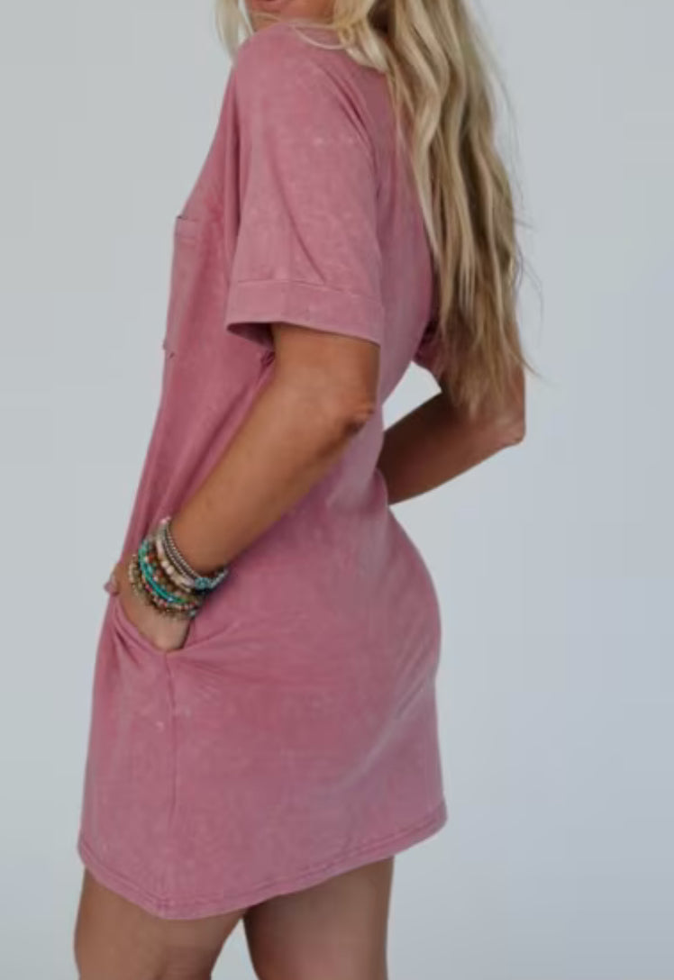 Very J Washed Tee Dress