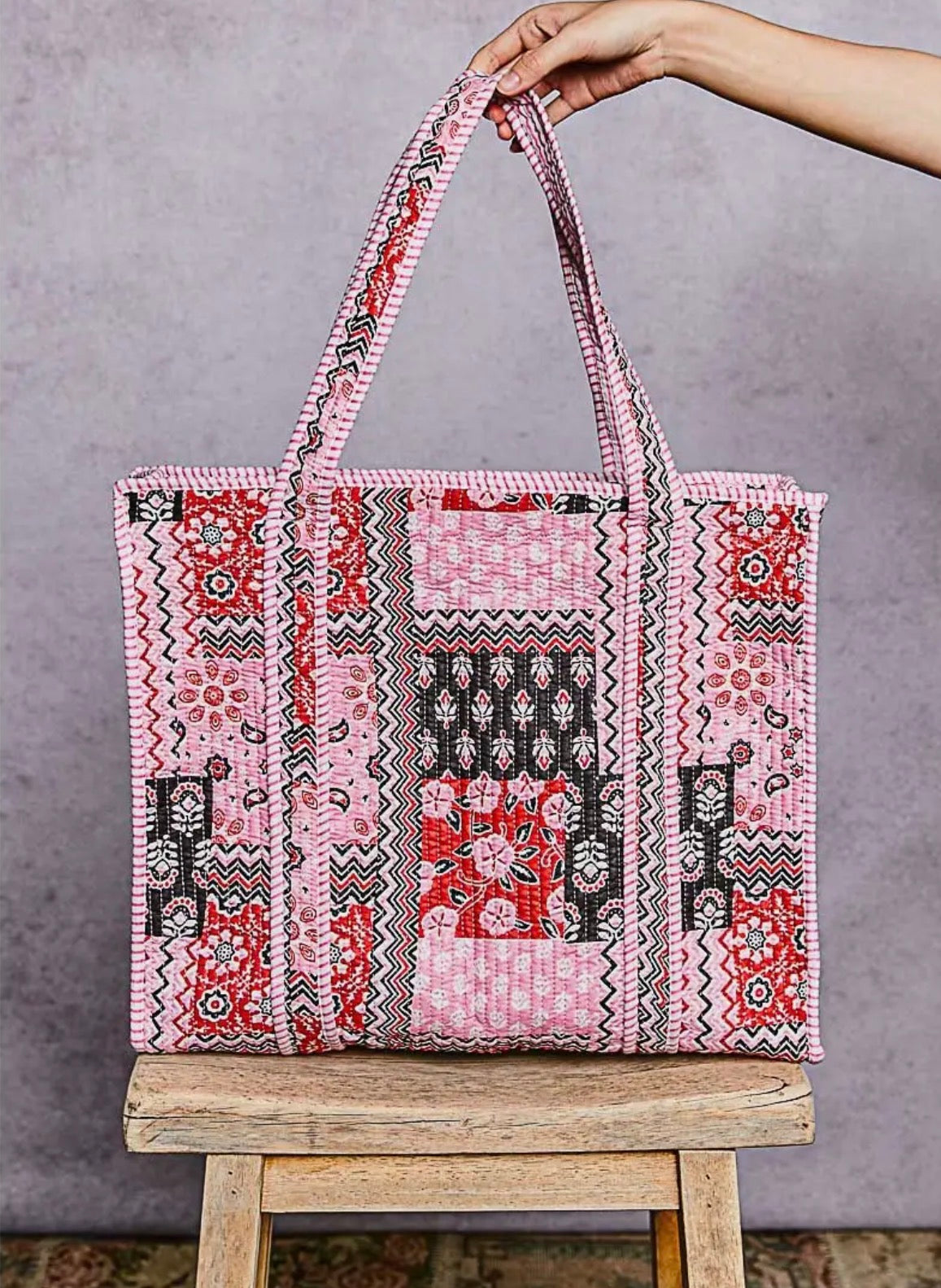 PREORDER - POL Quilted Bohemian Tote