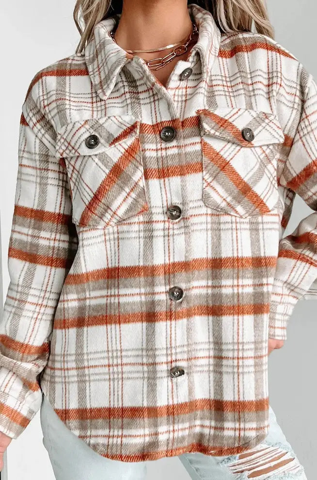 Plaid Bust Pocket Shacket