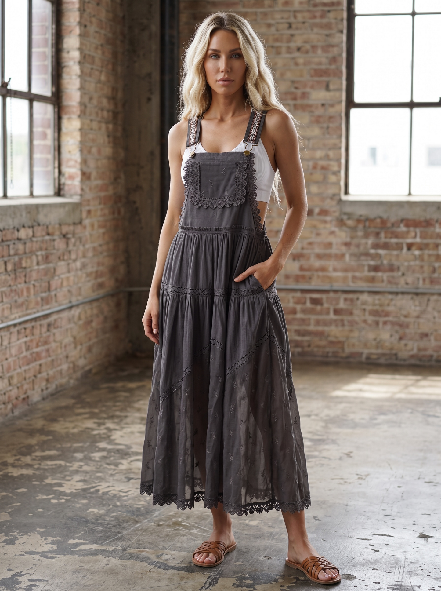 PREORDER - Bluivy Lace Overall Dress