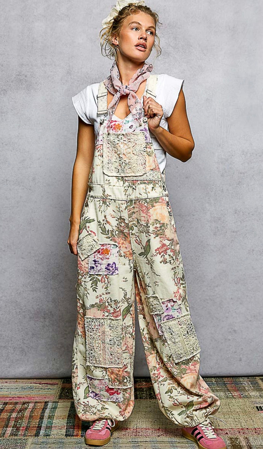 POL Floral Overalls
