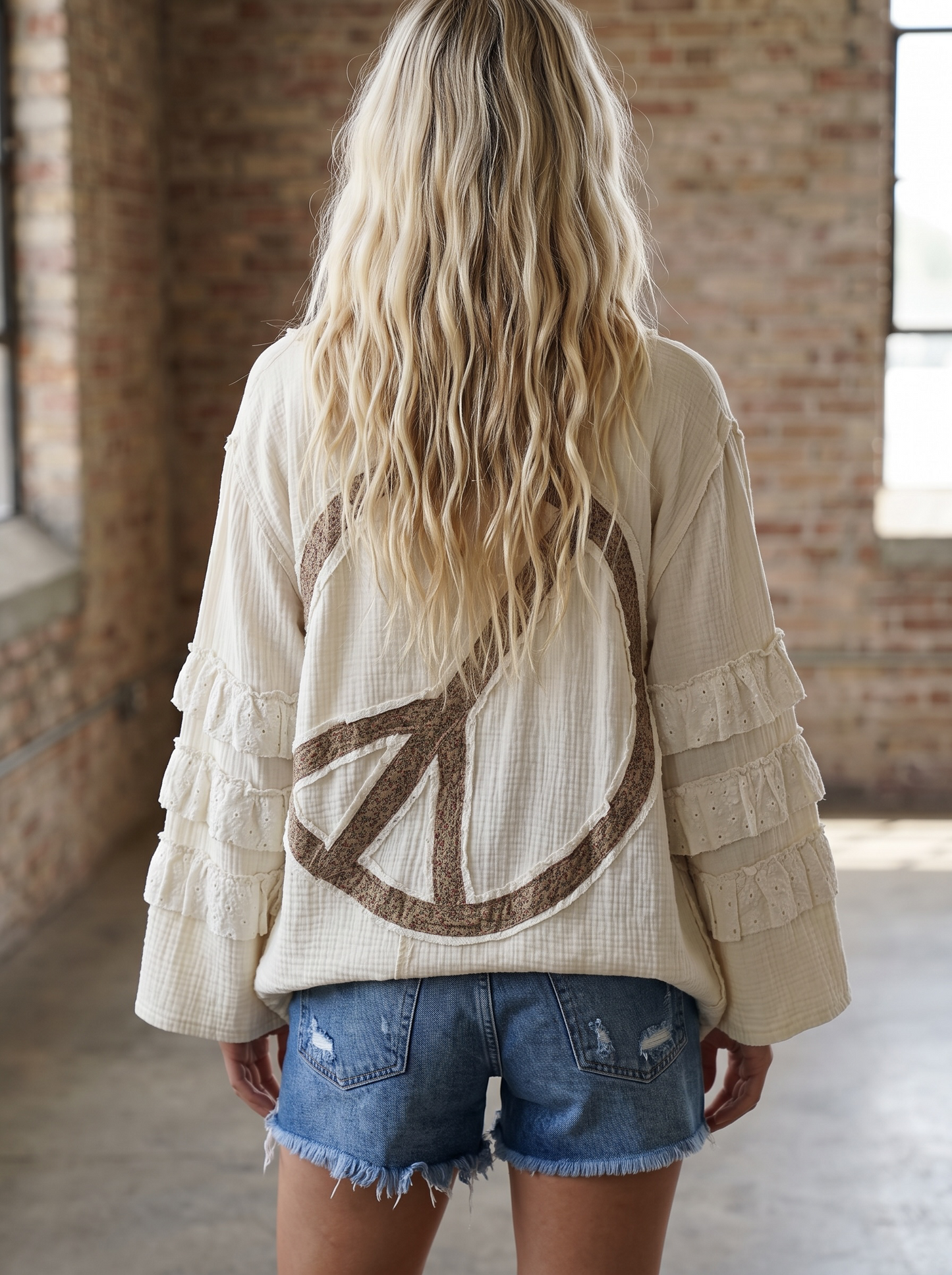 POL Peace Ruffle Cardigan