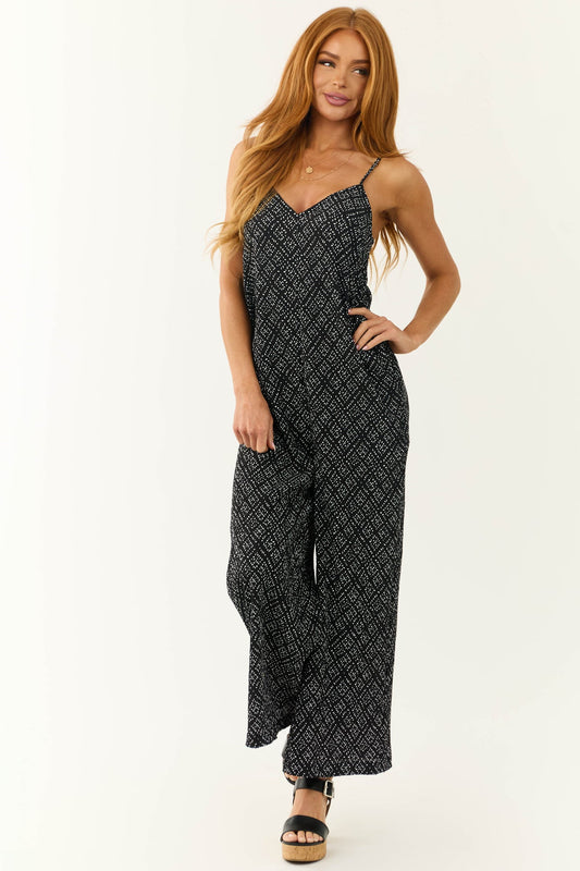 Very J Dot Print Jumpsuit