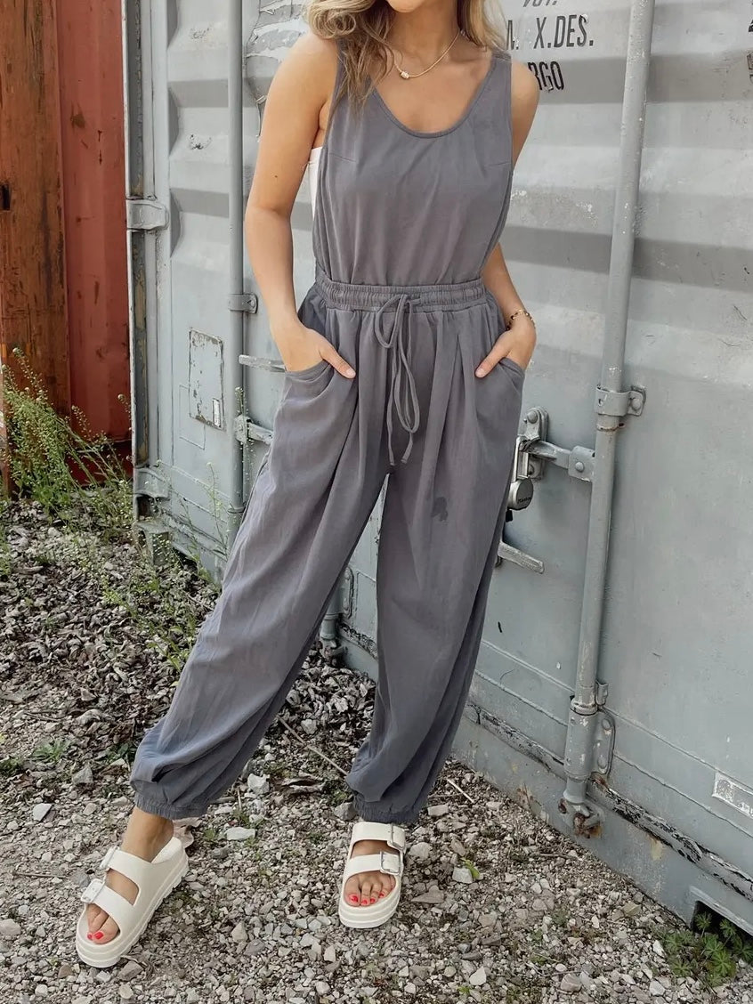 Listicle Jogger Style Jumpsuit