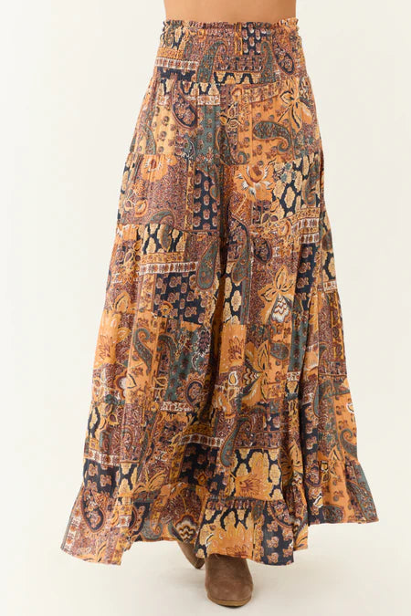 Angie Floral Maxi Skirt