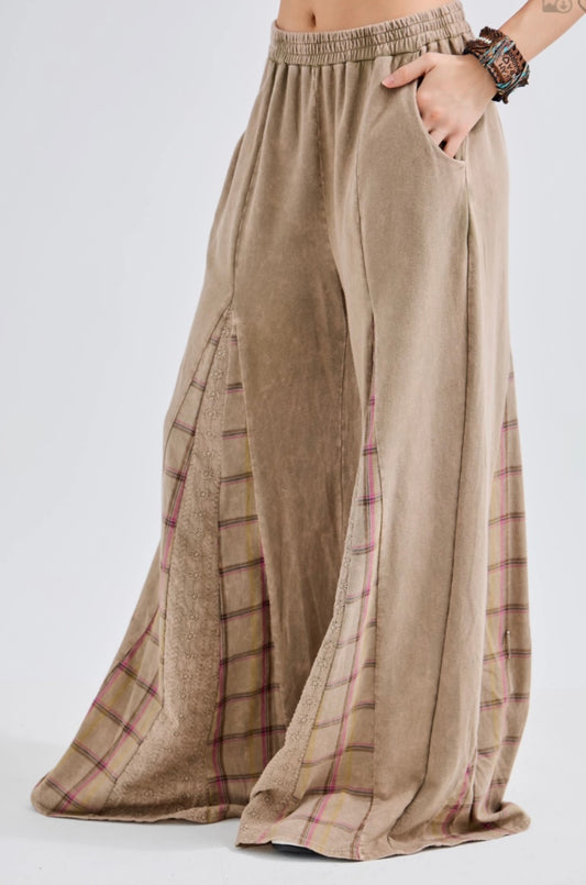 J.Her Plaid Wide Leg Pants