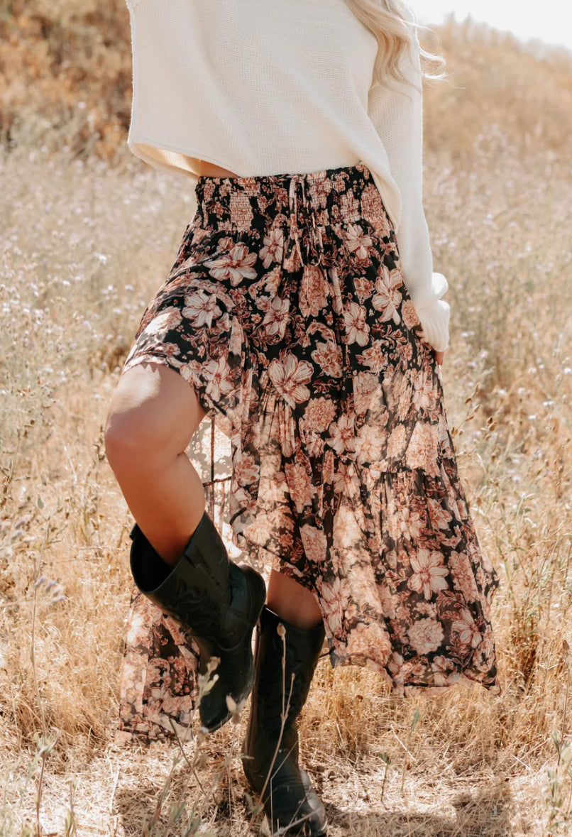 Promesa Flora Asymmetrical Skirt