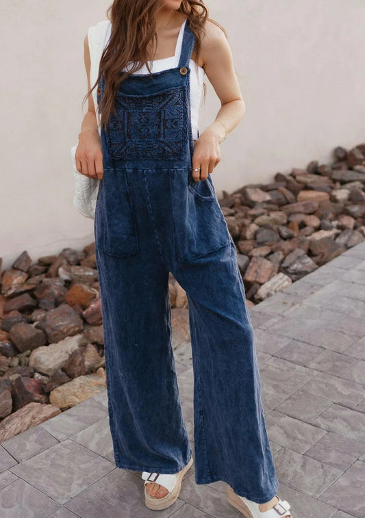 J.Her Crochet Patchwork Overalls