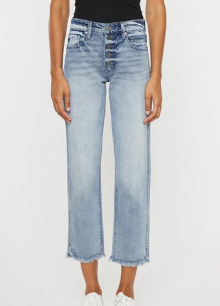 High Rise Straight Fit Jeans