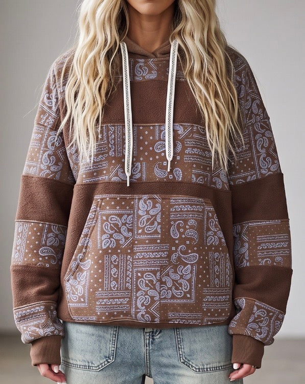 Easel Bandana Print Hoodie