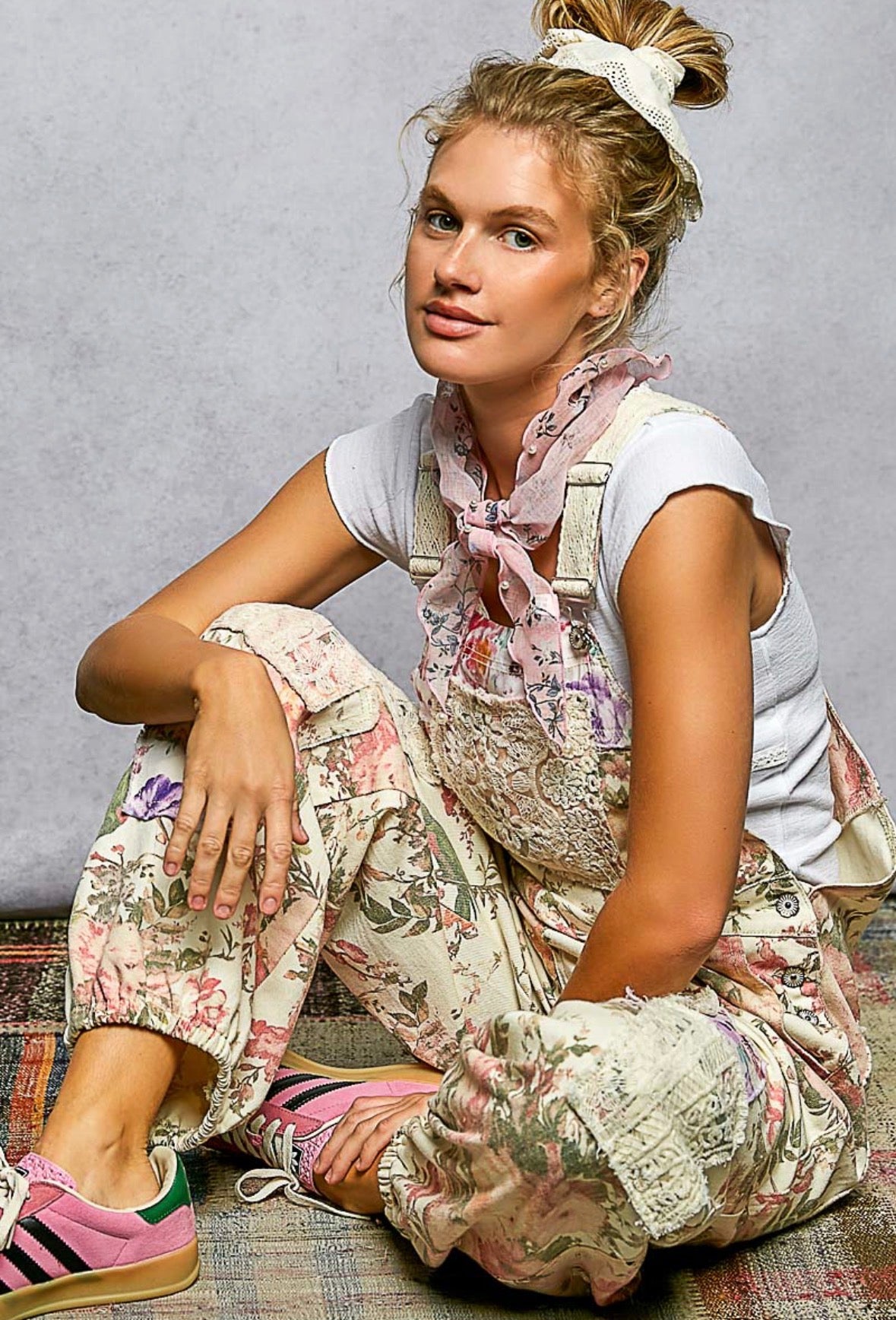 POL Floral Overalls