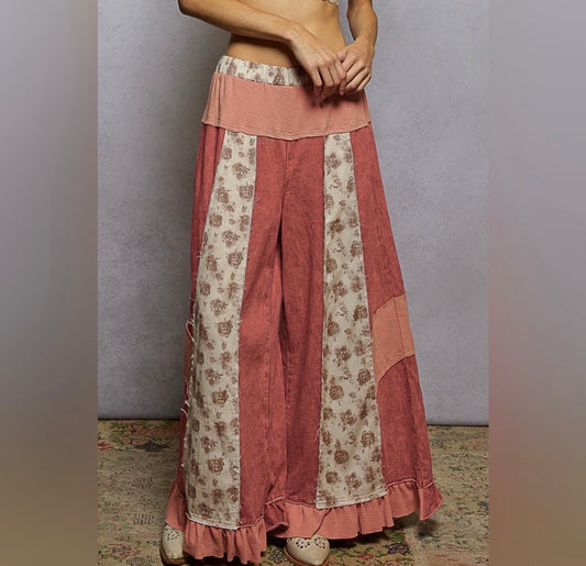 POL Waffle Knit Wide Leg Pants