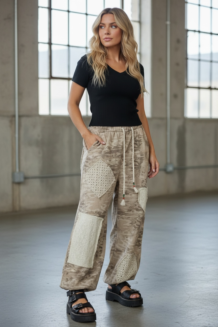 POL Camo Patchwork Jogger