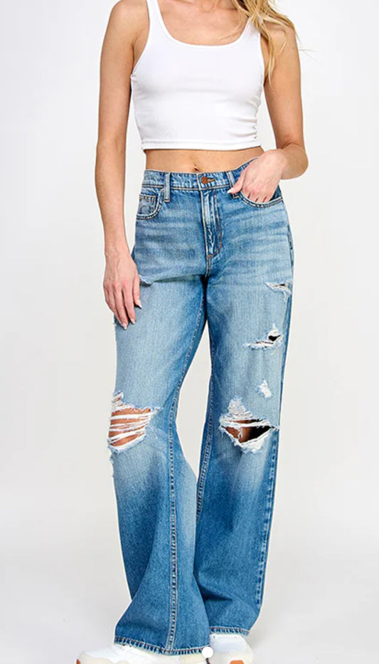 Sneak Peek Wide Straight Jeans