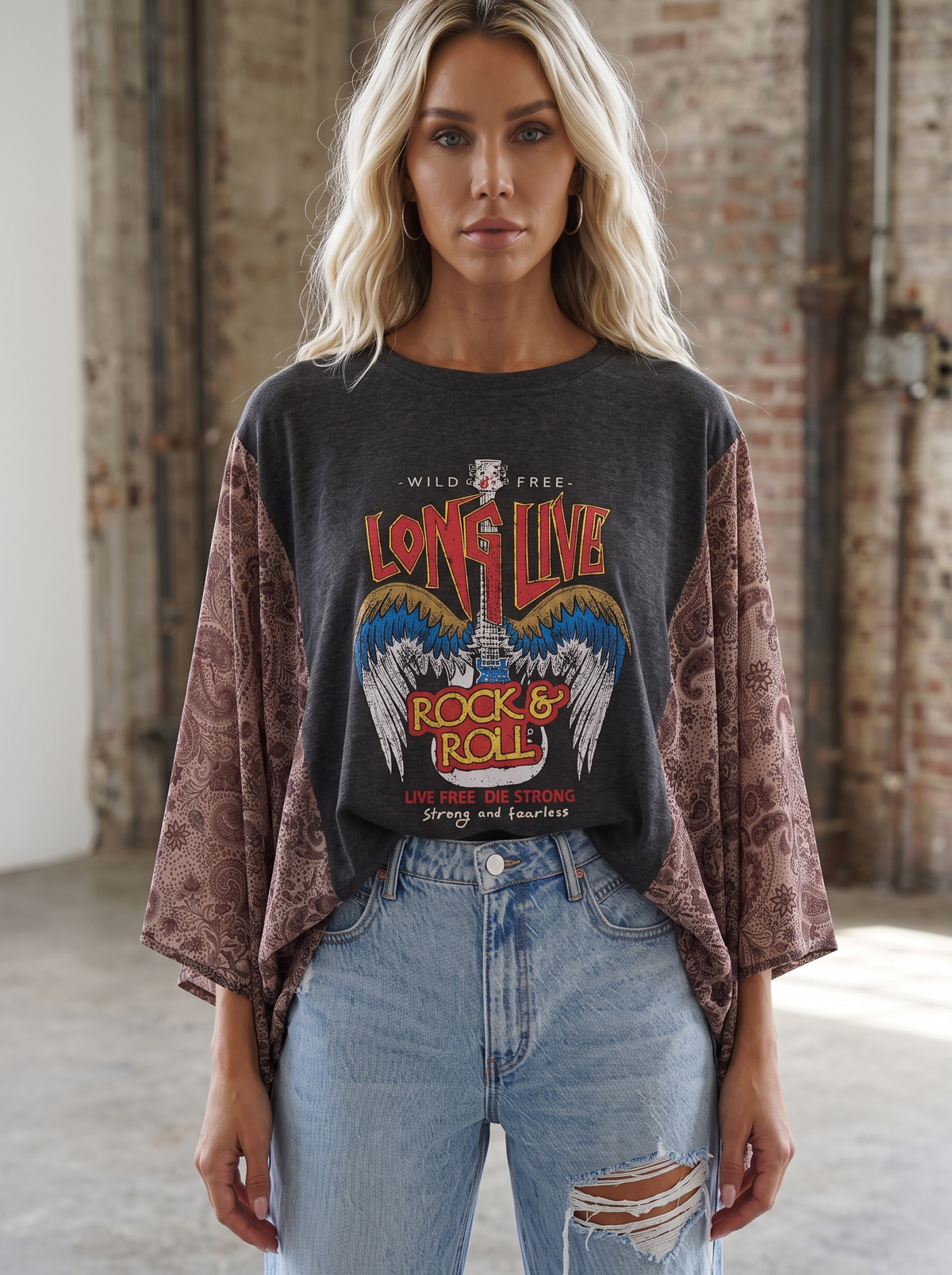 PREORDER - Kimono Sleeve Graphic Tee
