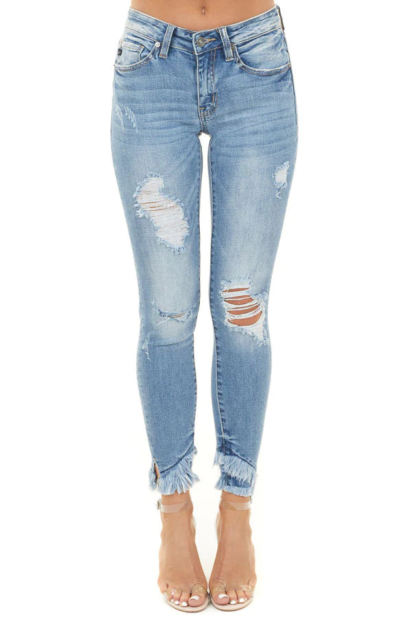 Mid Rise Ankle Skinny Jeans