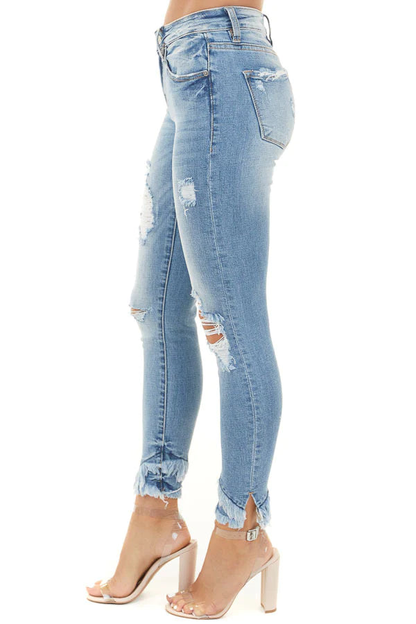 Mid Rise Ankle Skinny Jeans