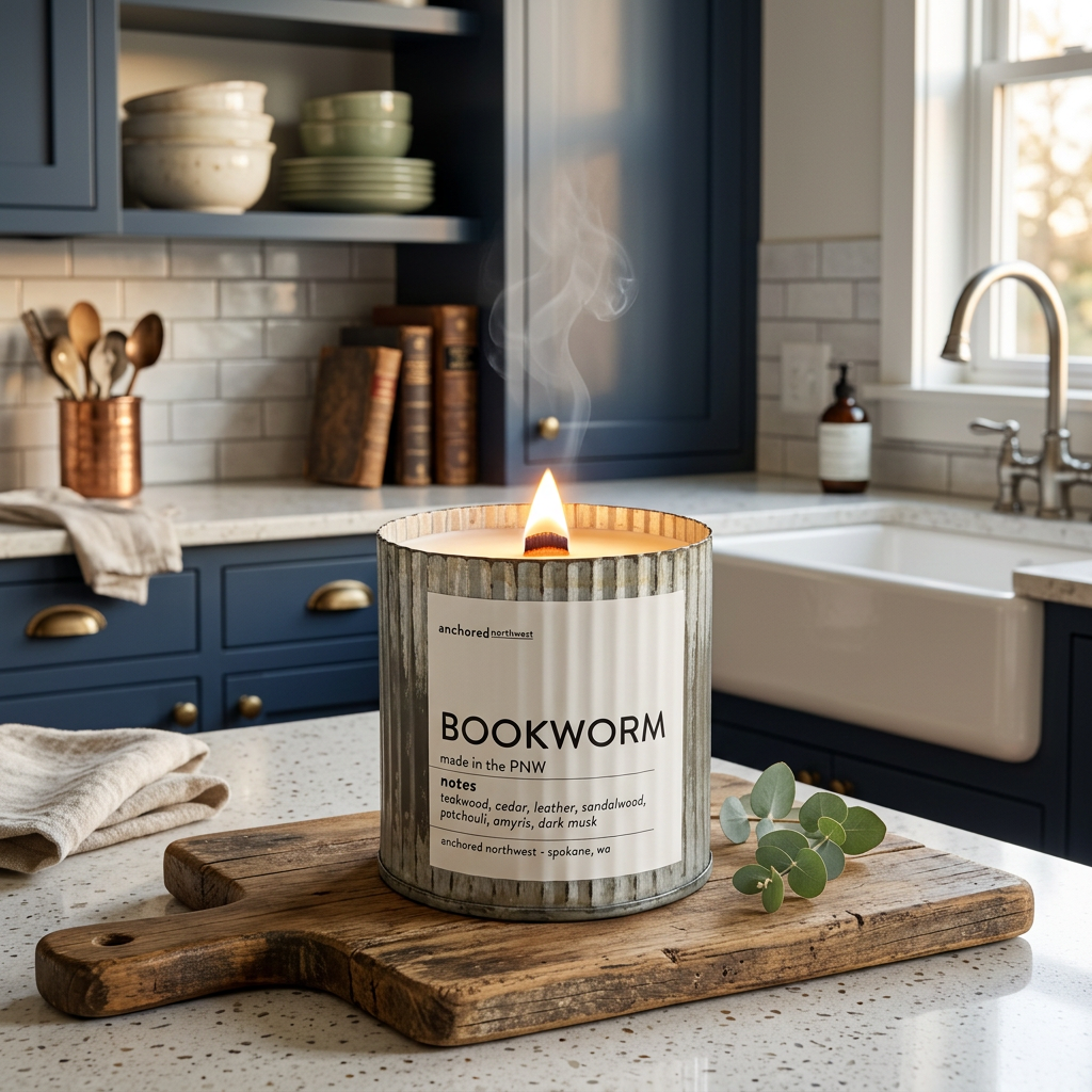 Bookworm | Book Lover Gift Wood Wick Candle