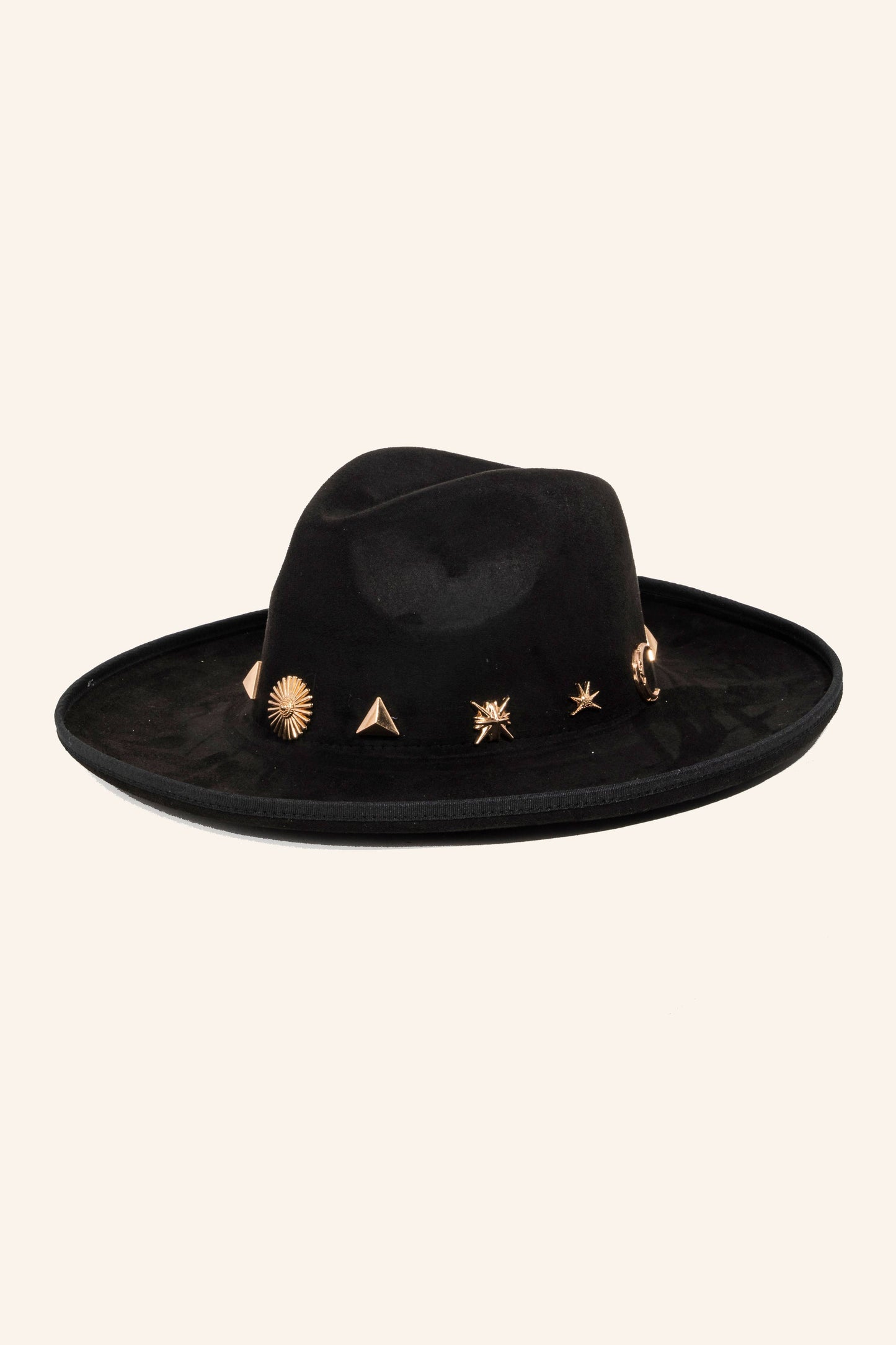 Mixed Metallic Charms Fedora Hat