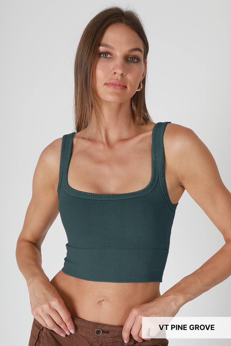 NS7923 - Vintage Chevron Crop Top