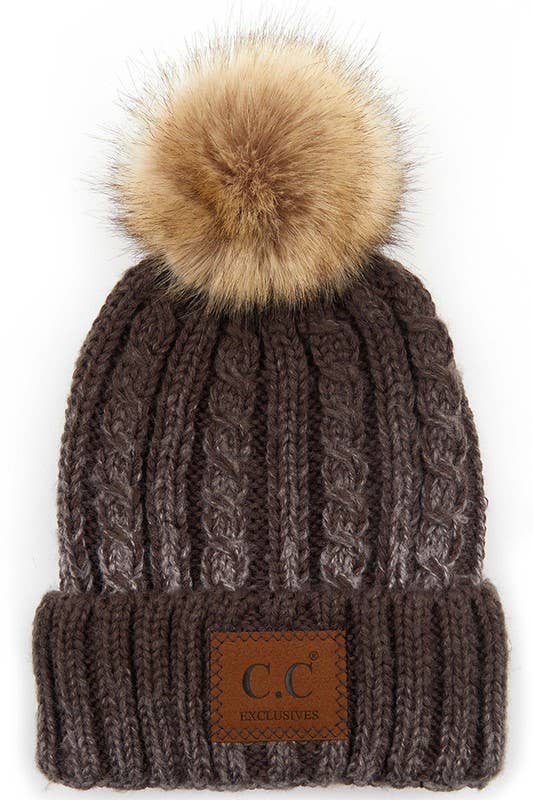 C.C Ombre Cable Knit Beanie
