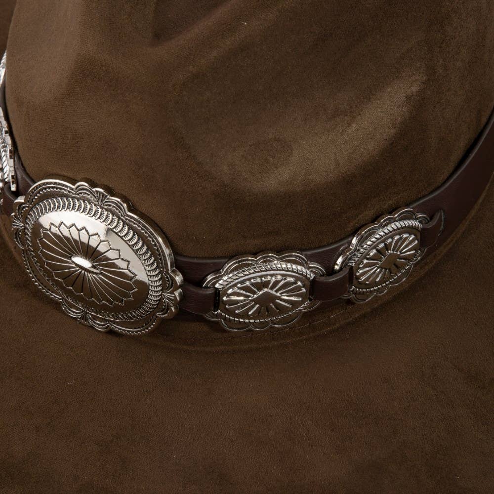 Oversized Concho Band Western Hat