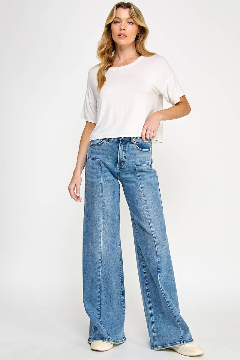 TUMMY CONTROL MID RISE WIDE LEG