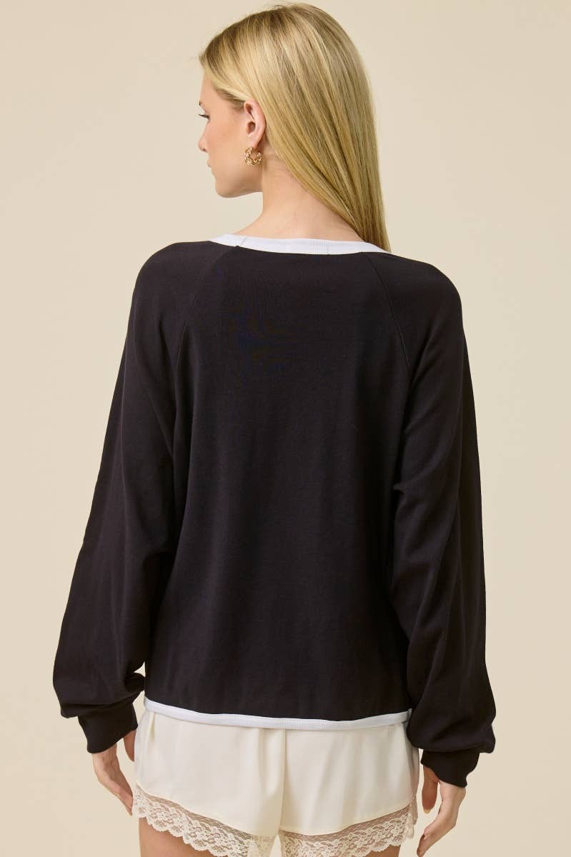 Free Bird America 1977 Graphic L/S Vintage Rib Knit Pullover