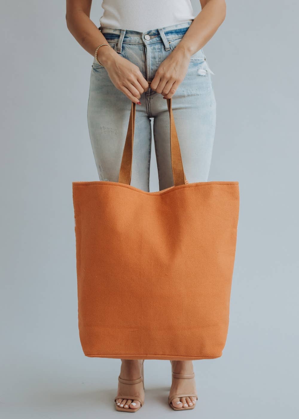 Orange & Lt. Pink Aztec Tote