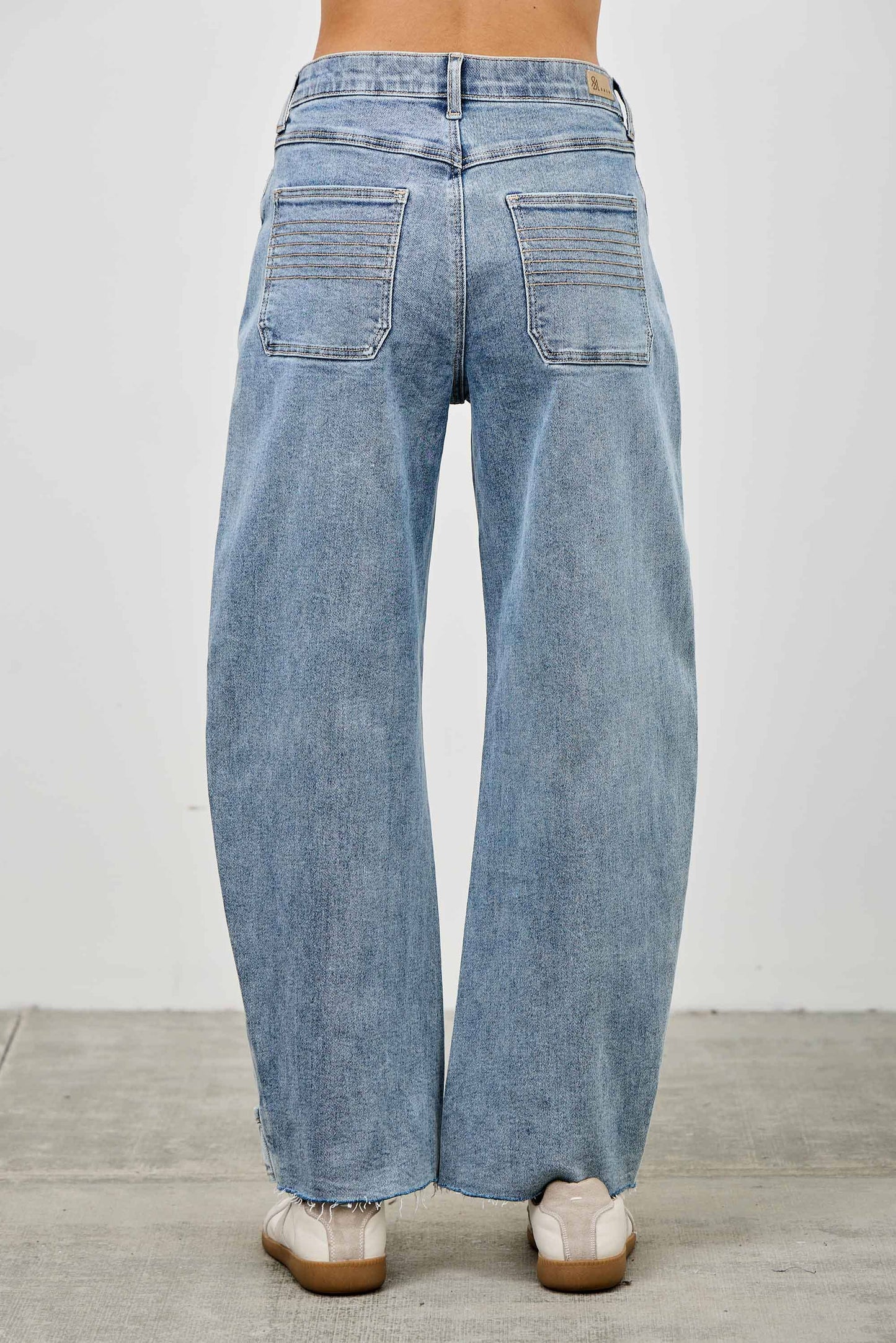 PREORDER- Saige Pleated Barrel Jeans