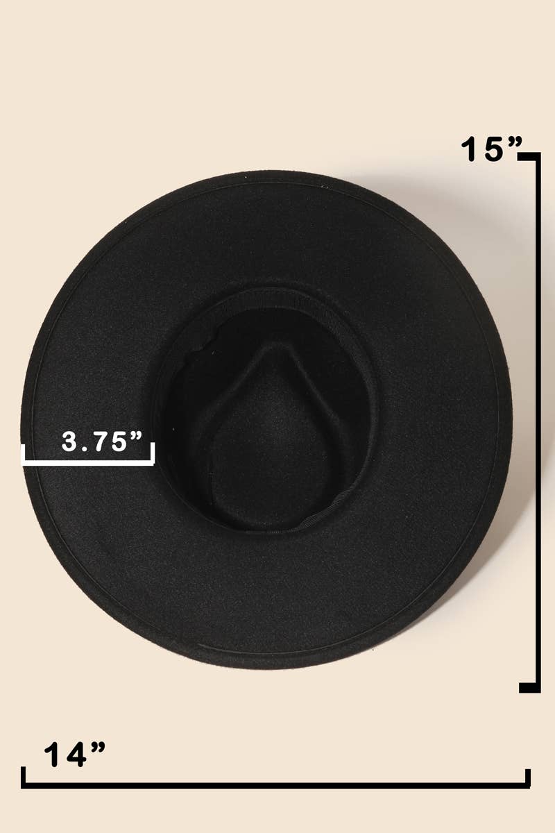 Embroidered Strap Fedora Fashion Hat