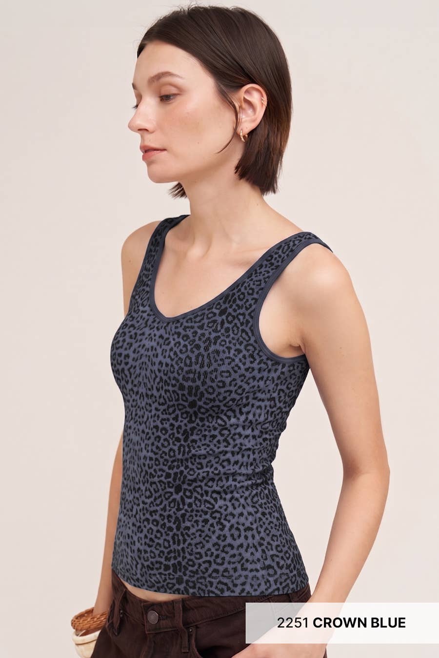 NS8605- Reversible Leopard Tank Top